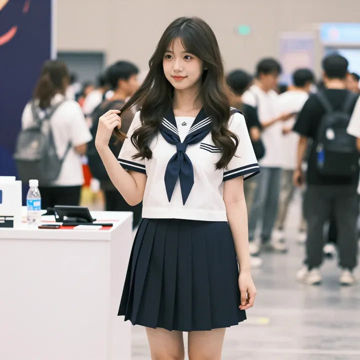 今日份校园写真主題圖片 0716，杰作，最佳画质，极致细节，照片级写实 , 轻胶片漫展摄影风格