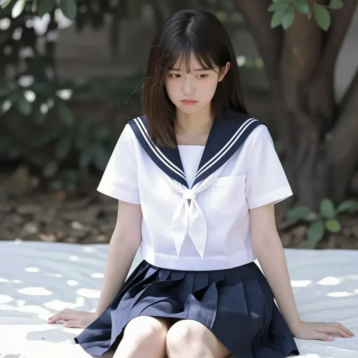 窗边的校园少女主题图片 0730，杰作，最佳画质，极致细节，照片级写实 , 日系清新写真风格