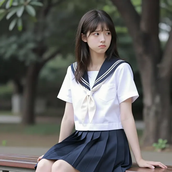 窗边的校园少女主題圖片 0731，杰作，最佳画质，极致细节，照片级写实 , 日系清新写真风格