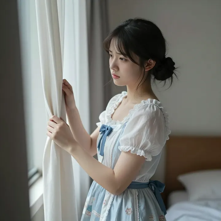 今日份清冷少女感主題圖片 0805，杰作，最佳画质，极致细节，照片级写实 , 清透漫展人像风格