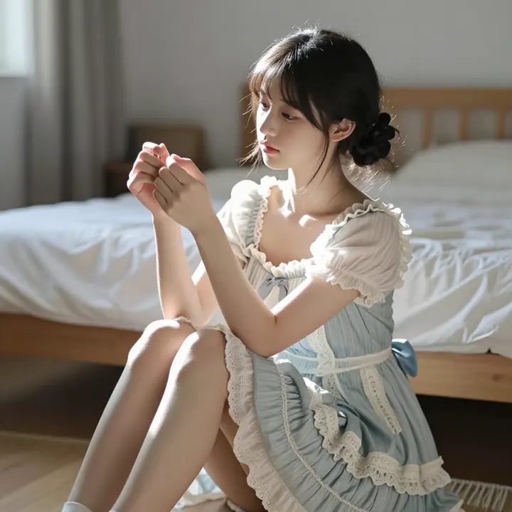 今日份清冷少女感主題圖片 0809，杰作，最佳画质，极致细节，照片级写实 , 清透漫展人像风格