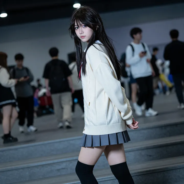 今日份校园风写真主題圖片 0812，杰作，最佳画质，极致细节，照片级写实 , 动漫展抓拍风格