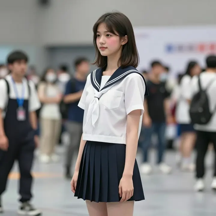 今日份校服少女主题图片 0822，杰作，最佳画质，极致细节，照片级写实 , 清透空气感写真风格