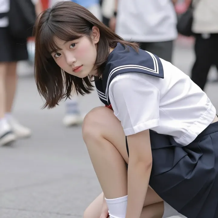 今日份校服少女主题图片 0825，杰作，最佳画质，极致细节，照片级写实 , 清透空气感写真风格