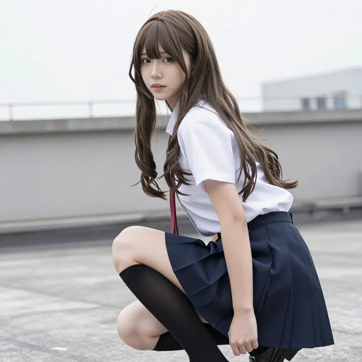 今日份校园感写真主題圖片 0830，杰作，最佳画质，极致细节，照片级写实 , 二次元角色写真风格