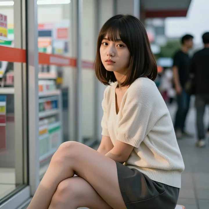 街角的温柔时刻主題圖片 0860，杰作，最佳画质，极致细节，照片级写实 , 动漫展抓拍风格