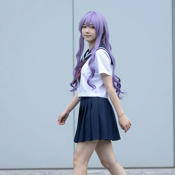 紫发学姐的日常主題圖片 0883，杰作，最佳画质，极致细节，照片级写实 , 柔光角色人像风格