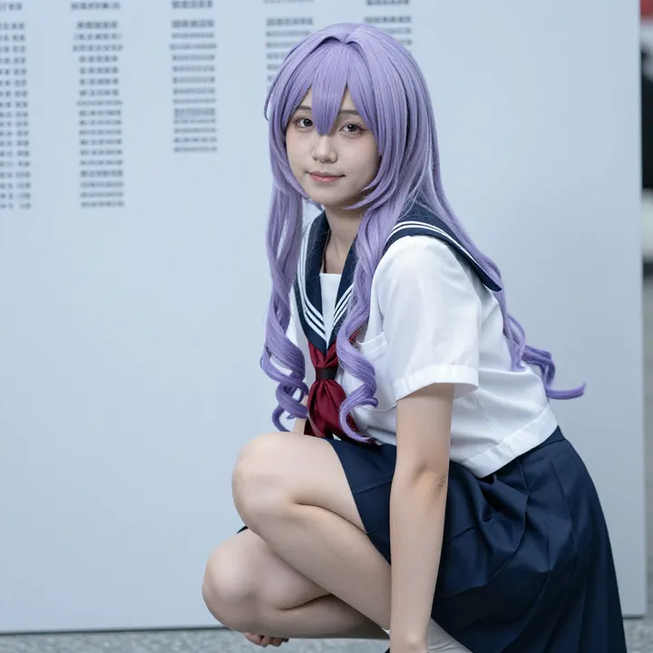 紫发学姐的日常主題圖片 0888，杰作，最佳画质，极致细节，照片级写实 , 柔光角色人像风格