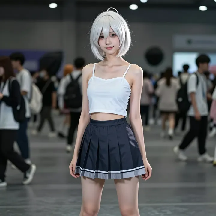 银发少女的校园日常主題圖片 0897，杰作，最佳画质，极致细节，照片级写实 , 日系清新写真风格