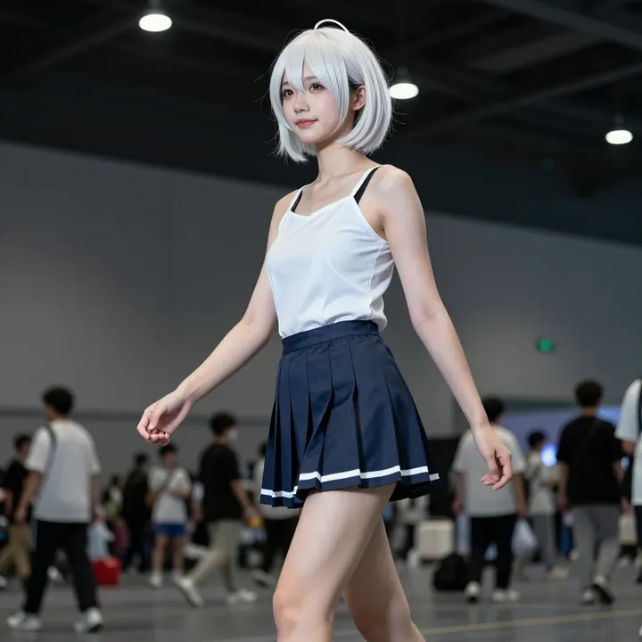 银发少女的校园日常主題圖片 0899，杰作，最佳画质，极致细节，照片级写实 , 日系清新写真风格