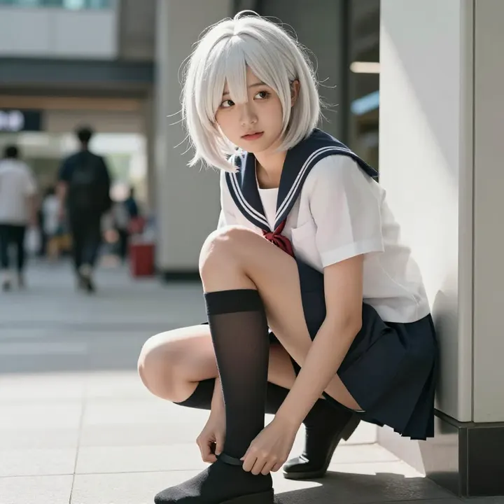 今日份校园风写真主题图片 0942，杰作，最佳画质，极致细节，照片级写实 , 日系少女感摄影风格